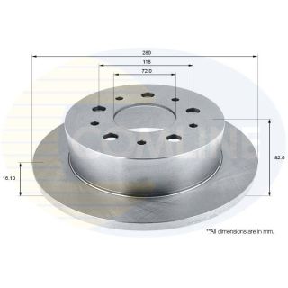 Stabdžių diskas COMLINE ADC1822