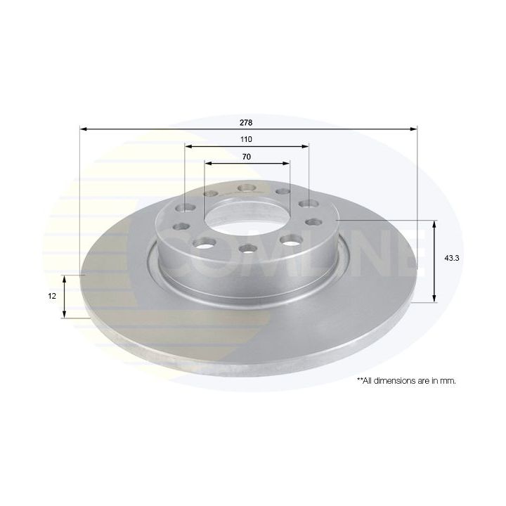 Stabdžių diskas COMLINE ADC1825