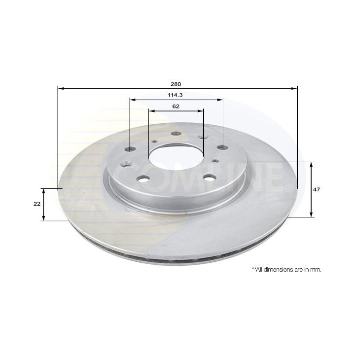 Stabdžių diskas COMLINE ADC1830V