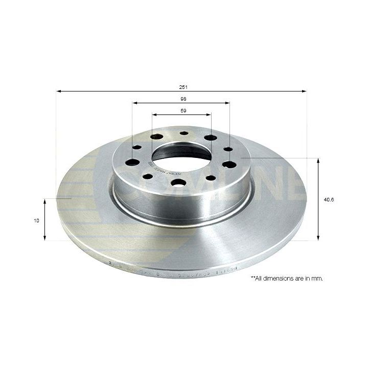 Stabdžių diskas COMLINE ADC1847