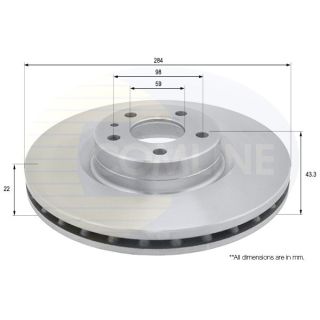 Stabdžių diskas COMLINE ADC1848V