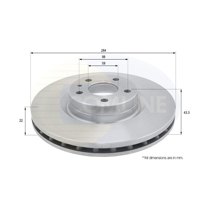 Stabdžių diskas COMLINE ADC1848V