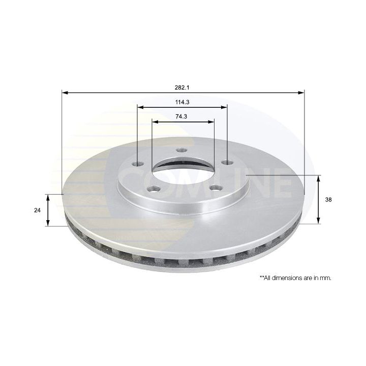 Stabdžių diskas COMLINE ADC2306V