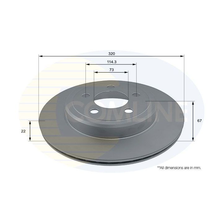Stabdžių diskas COMLINE ADC2325V