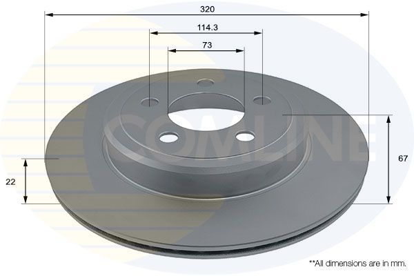 Stabdžių diskas COMLINE ADC2325V