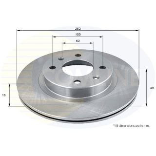 Stabdžių diskas COMLINE ADC2401V