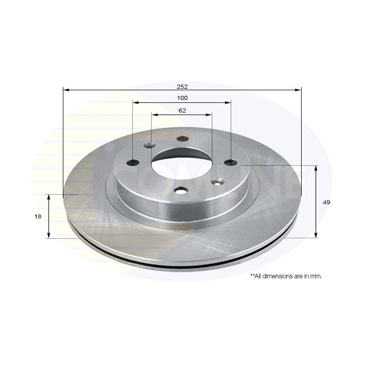 Stabdžių diskas COMLINE ADC2401V