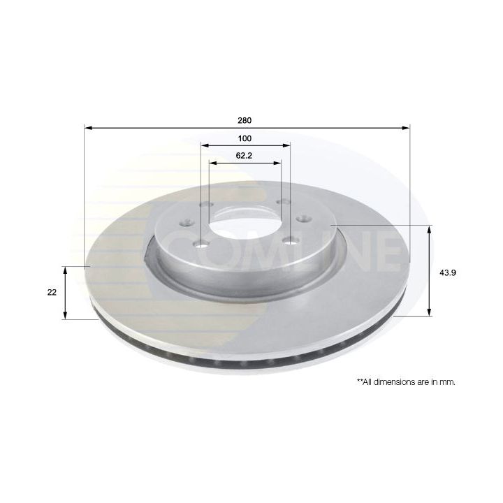 Stabdžių diskas COMLINE ADC2405V