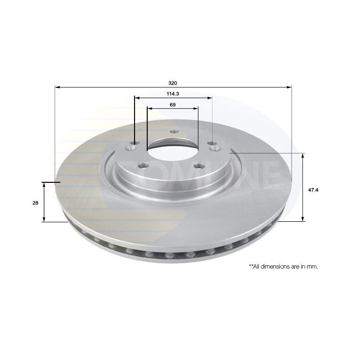 Stabdžių diskas COMLINE ADC2412V