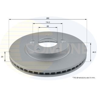 Stabdžių diskas COMLINE ADC2416V