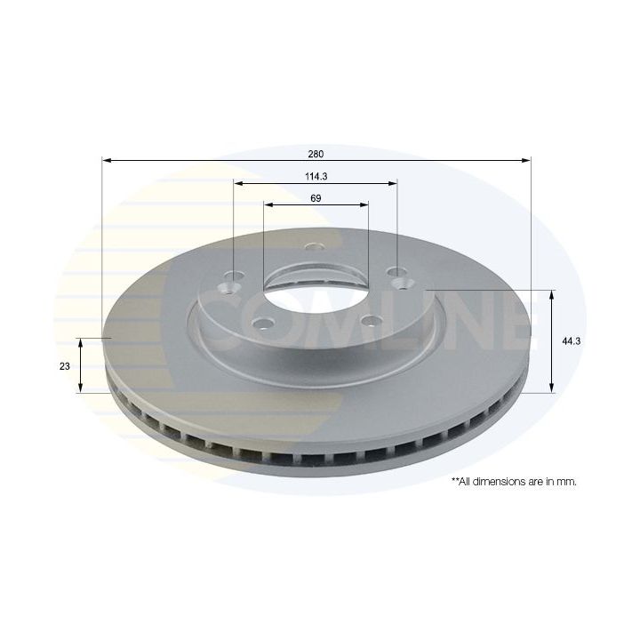 Stabdžių diskas COMLINE ADC2416V