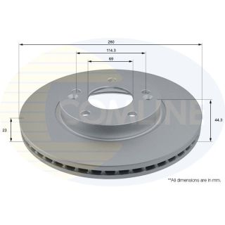 Stabdžių diskas COMLINE ADC2417V