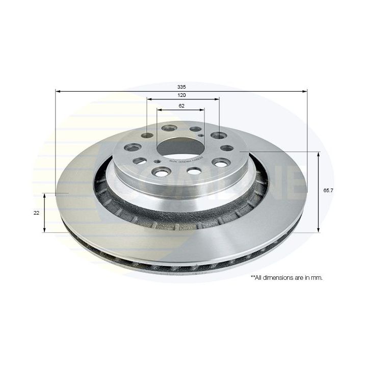 Stabdžių diskas COMLINE ADC2507V