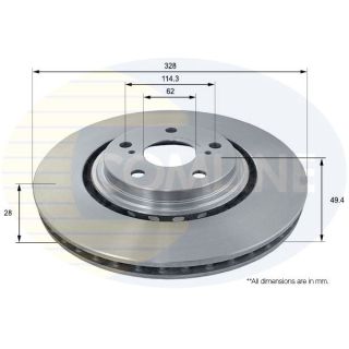 Stabdžių diskas COMLINE ADC2515V