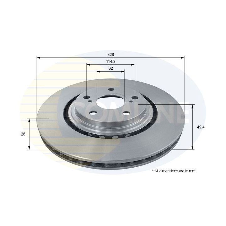 Stabdžių diskas COMLINE ADC2515V