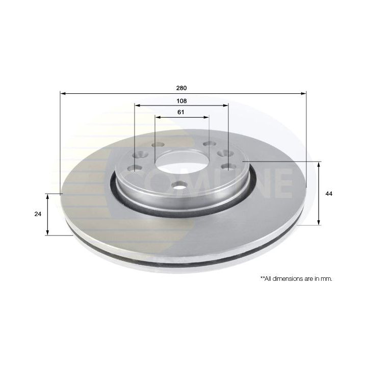 Stabdžių diskas COMLINE ADC2702V