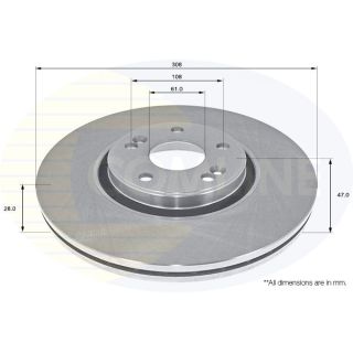 Stabdžių diskas COMLINE ADC2705V
