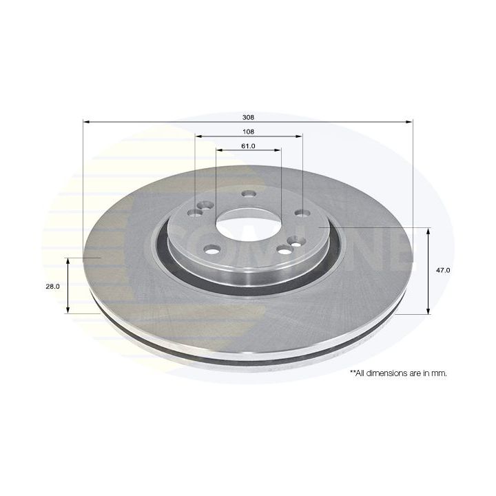 Stabdžių diskas COMLINE ADC2705V