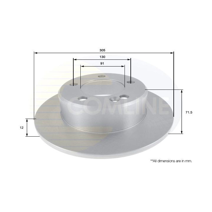 Stabdžių diskas COMLINE ADC2707