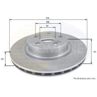 Stabdžių diskas COMLINE ADC2712V