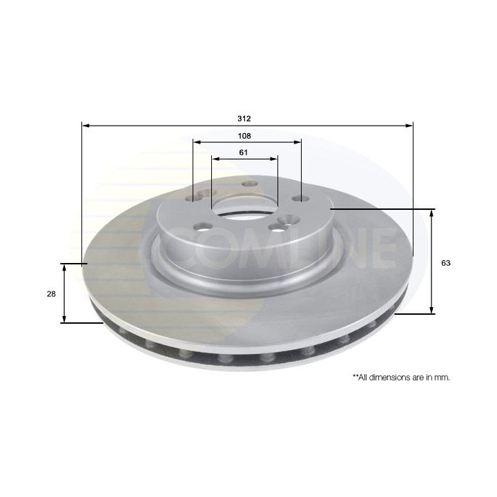 Stabdžių diskas COMLINE ADC2712V