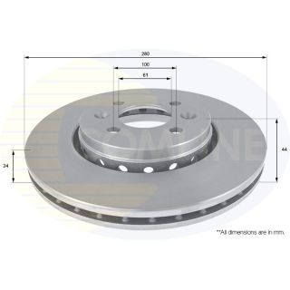 Stabdžių diskas COMLINE ADC2720V