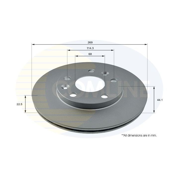 Stabdžių diskas COMLINE ADC2730V