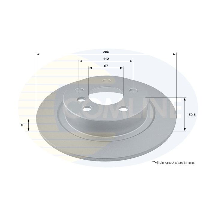 Stabdžių diskas COMLINE ADC2801