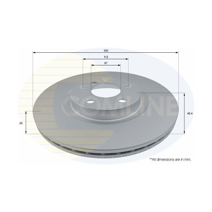 Stabdžių diskas COMLINE ADC2804V
