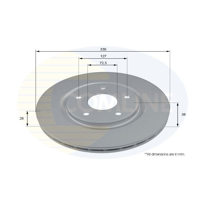 Stabdžių diskas COMLINE ADC2822V