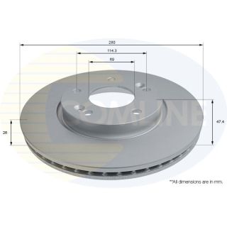 Stabdžių diskas COMLINE ADC2824V
