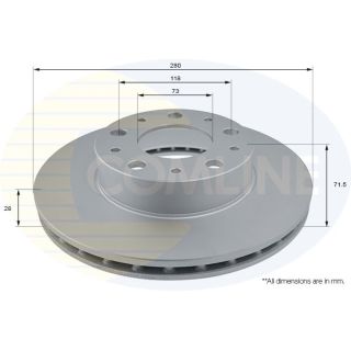 Stabdžių diskas COMLINE ADC2834V