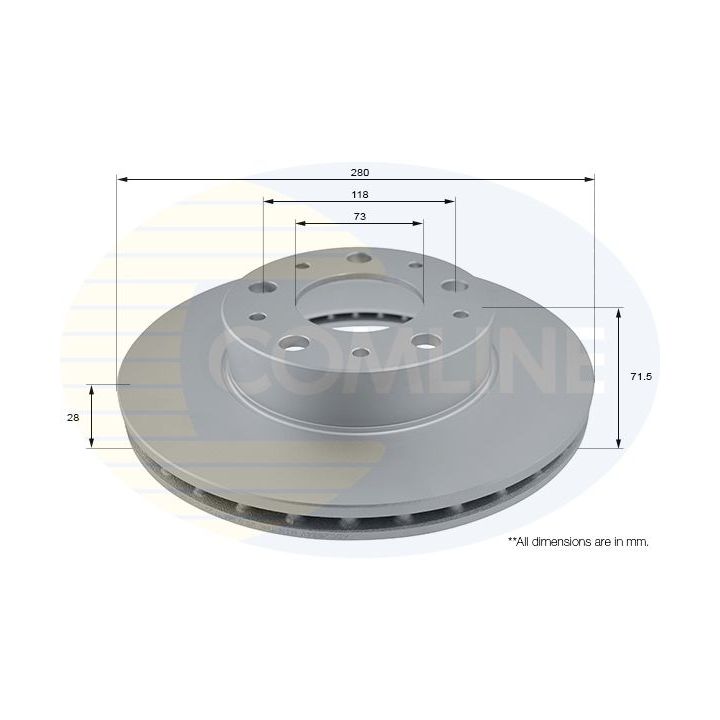 Stabdžių diskas COMLINE ADC2834V
