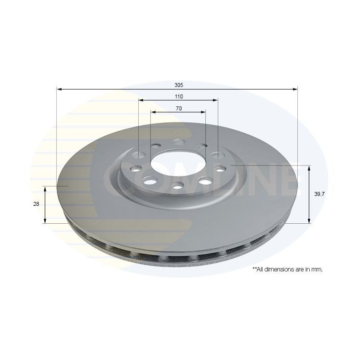 Stabdžių diskas COMLINE ADC2842V