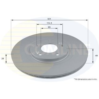 Stabdžių diskas COMLINE ADC2845V