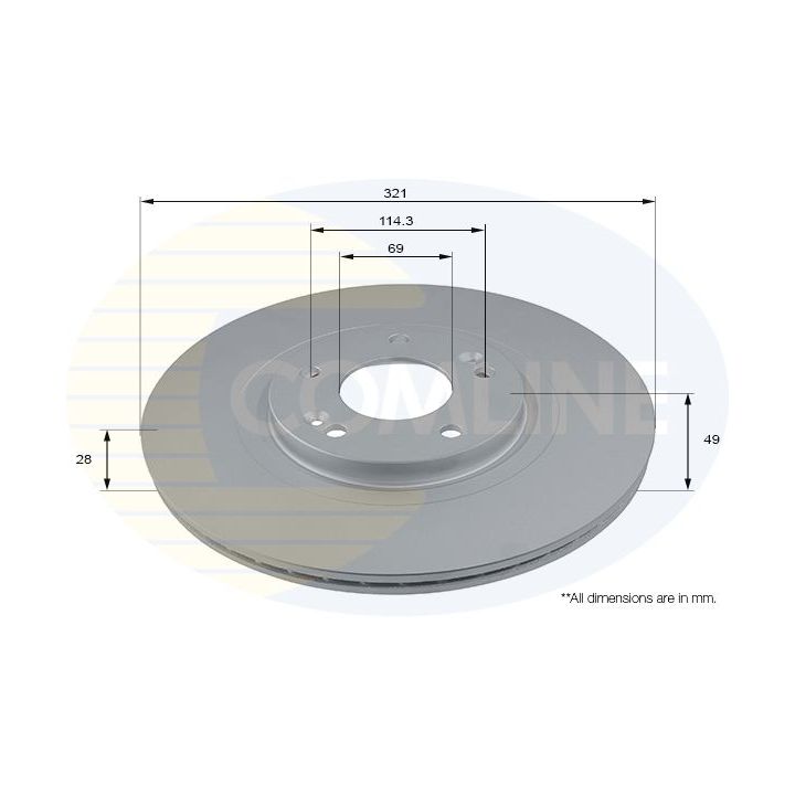 Stabdžių diskas COMLINE ADC2845V