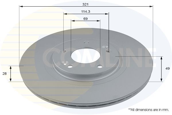 Stabdžių diskas COMLINE ADC2845V