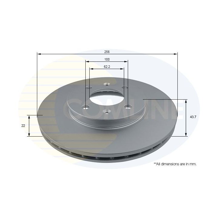 Stabdžių diskas COMLINE ADC2849V
