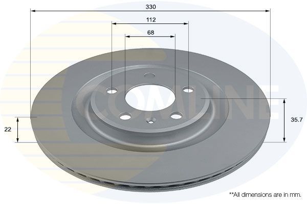 Stabdžių diskas COMLINE ADC2907V