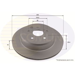 Stabdžių diskas COMLINE ADC2938V