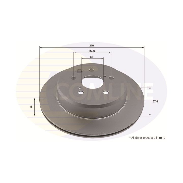 Stabdžių diskas COMLINE ADC2938V