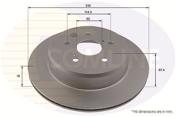 Stabdžių diskas COMLINE ADC2938V
