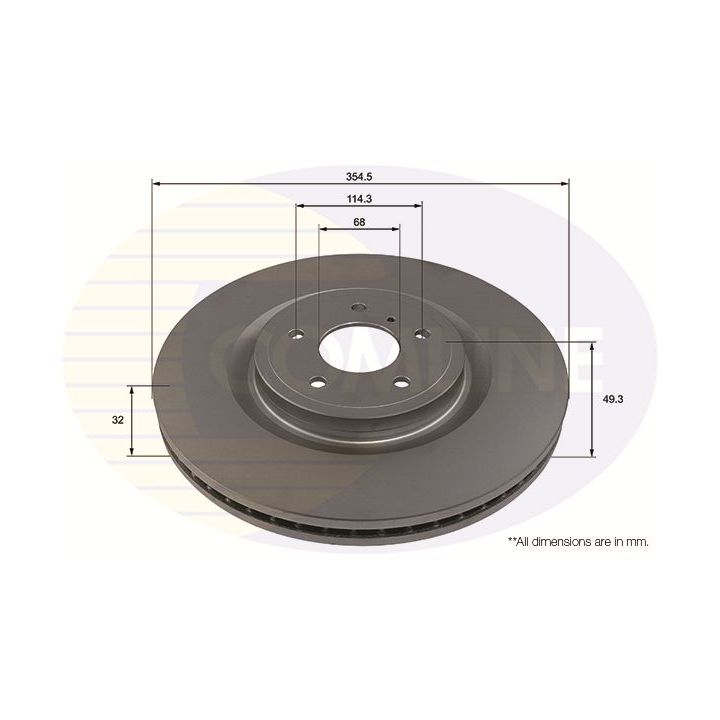 Stabdžių diskas COMLINE ADC2947V
