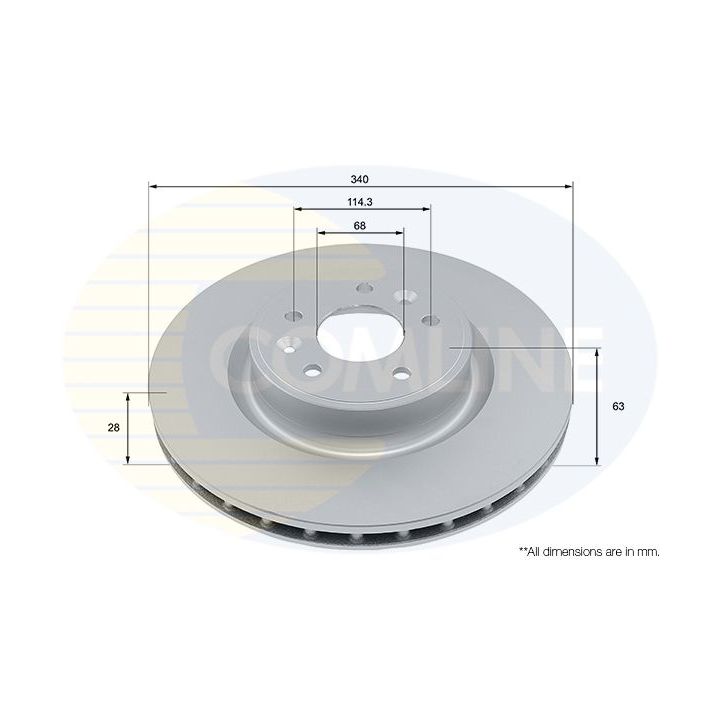 Stabdžių diskas COMLINE ADC2957V