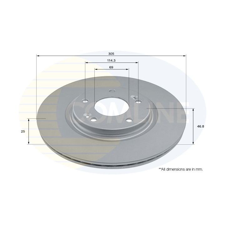 Stabdžių diskas COMLINE ADC2982V