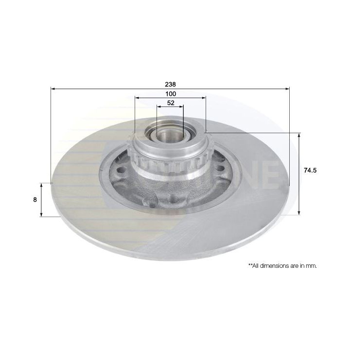 Stabdžių diskas COMLINE ADC3004