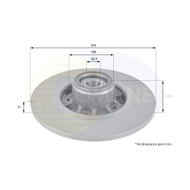 Stabdžių diskas COMLINE ADC3009