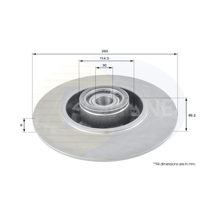 Stabdžių diskas COMLINE ADC3012