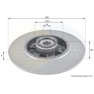 Stabdžių diskas COMLINE ADC3015