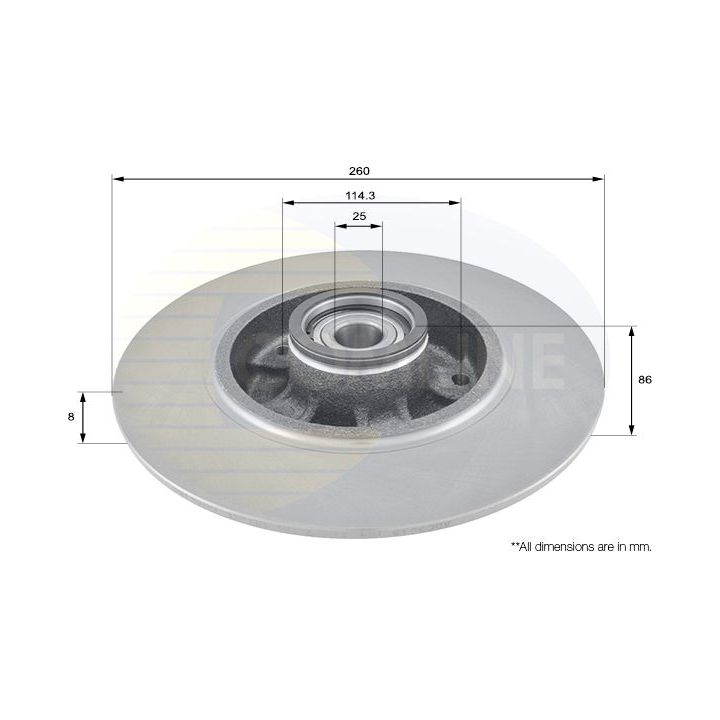 Stabdžių diskas COMLINE ADC3015